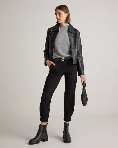 Ultra-Stretch Ponte Tapered Cargo Pants - US 1433