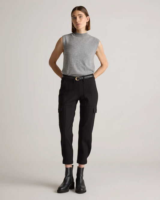 Ultra-Stretch Ponte Tapered Cargo Pants - US 1433