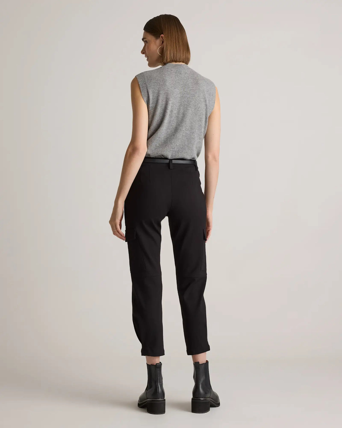 Ultra-Stretch Ponte Tapered Cargo Pants - US 1433