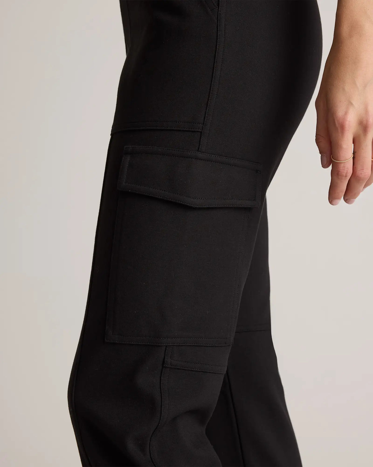 Ultra-Stretch Ponte Tapered Cargo Pants - US 1433