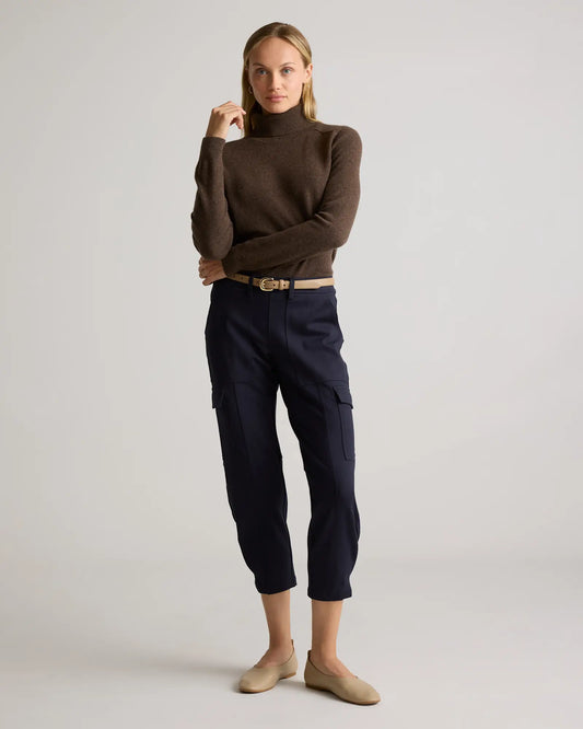Ultra-Stretch Ponte Tapered Cargo Pants - US 4002