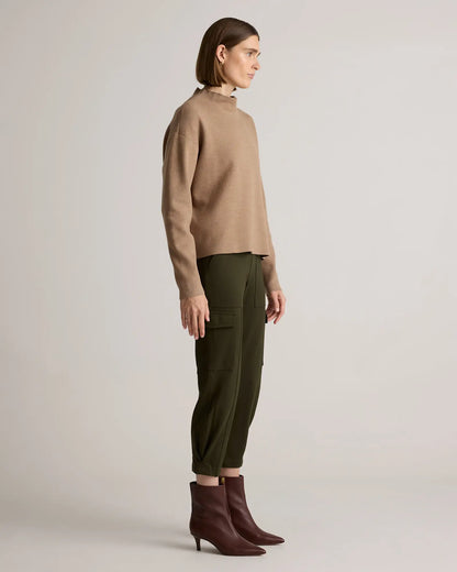 Ultra-Stretch Ponte Tapered Cargo Pants - US 0140