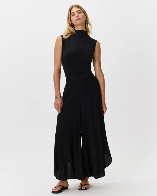 Washable Stretch Silk Palazzo Pants - US 6765