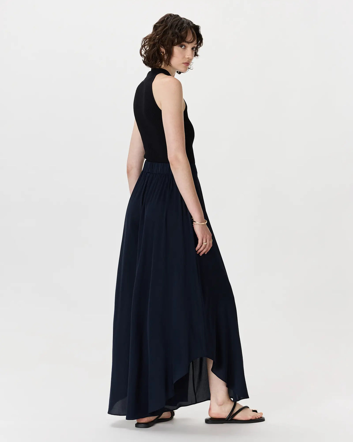 Washable Stretch Silk Palazzo Pants - US 2410