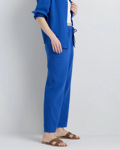 100% Organic Cotton Gauze Straight Leg Pants - US 4940
