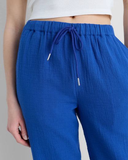 100% Organic Cotton Gauze Straight Leg Pants - US 4940