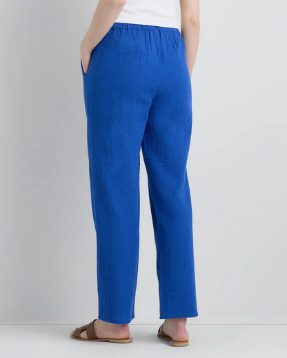 100% Organic Cotton Gauze Straight Leg Pants - US 4940