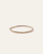 14K Gold Beaded Ring - US 1884
