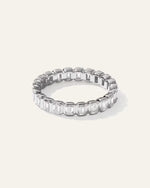 Lab Grown Diamond Emerald North-South Bezel Eternity Band - US 7838