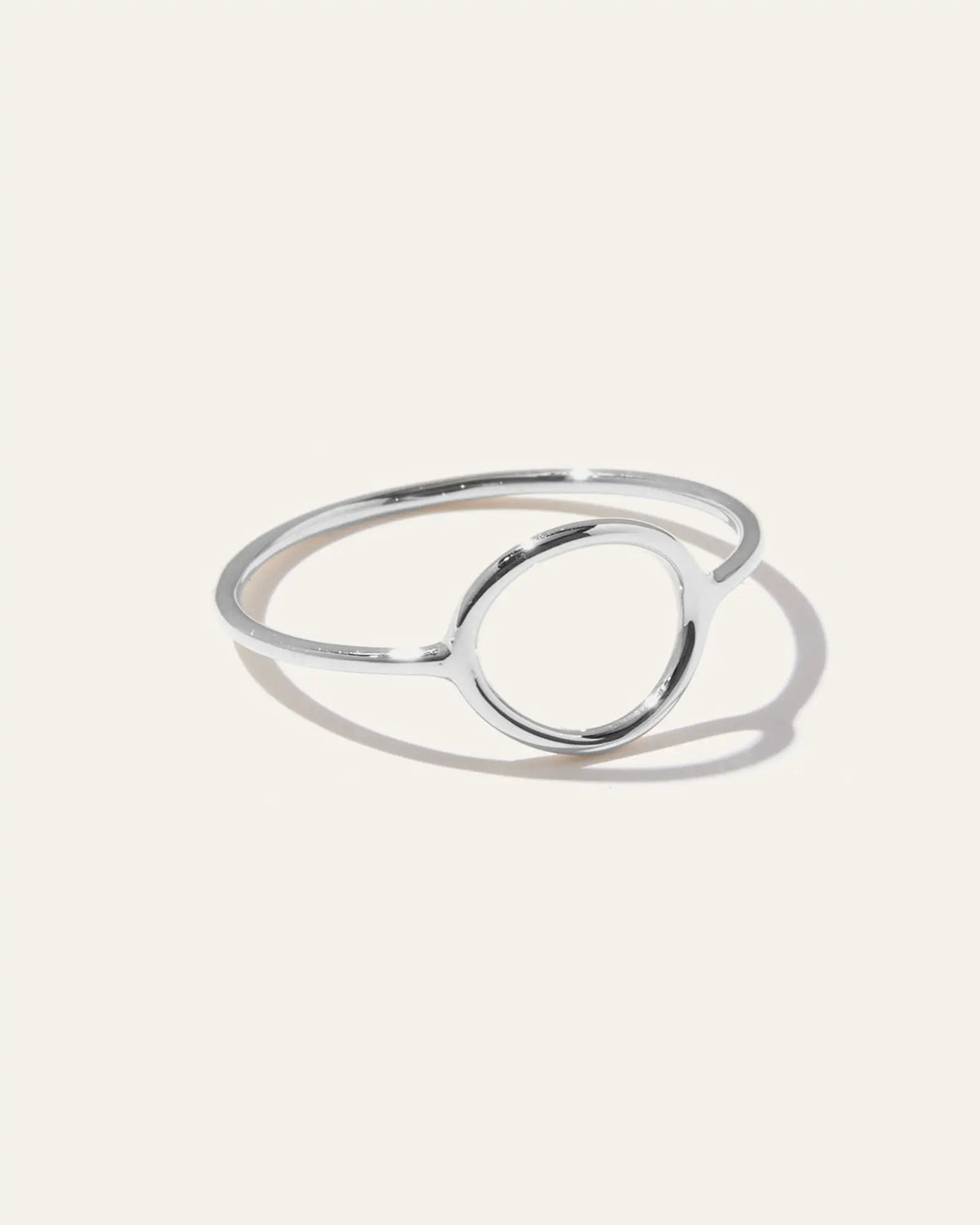 14K Gold Circle Ring - US 8676
