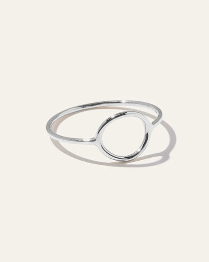 14K Gold Circle Ring - US 8676