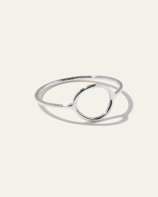 14K Gold Circle Ring - US 8676