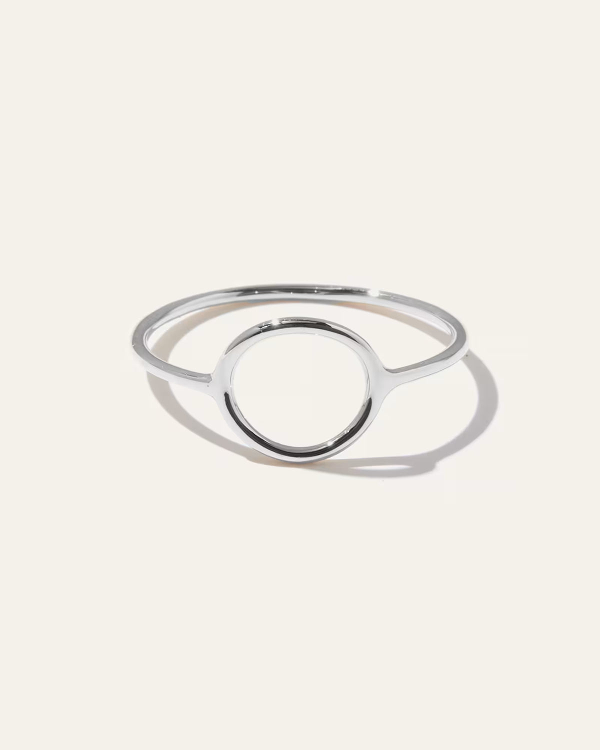14K Gold Circle Ring - US 8676