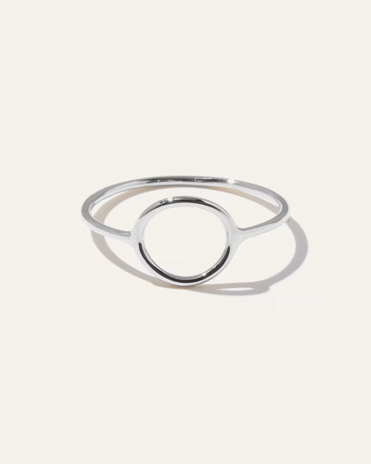 14K Gold Circle Ring - US 8676