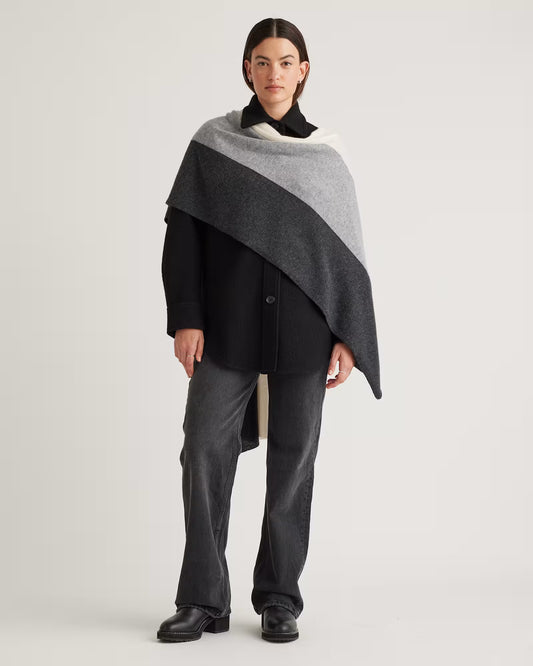 Mongolian Cashmere Colorblock Wrap - US 4018