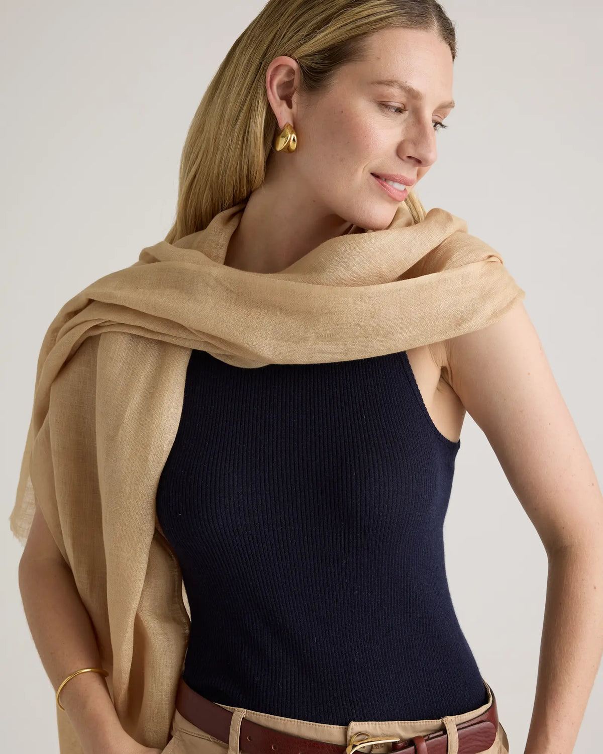 100% European Linen Scarf - US 3709