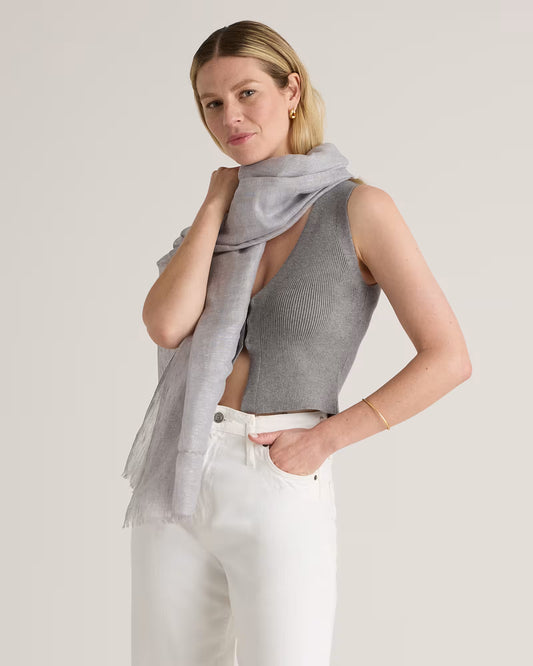 Lightweight Linen Silk Cashmere Scarf - US 6053