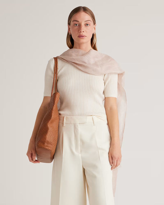 Lightweight Linen Silk Cashmere Scarf - US 3390