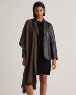 Mongolian Cashmere Ribbed Wrap - US 9499