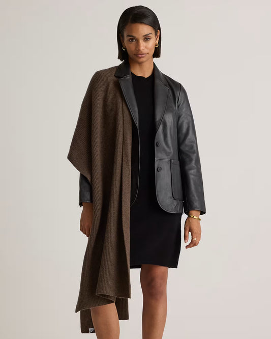 Mongolian Cashmere Ribbed Wrap - US 9499