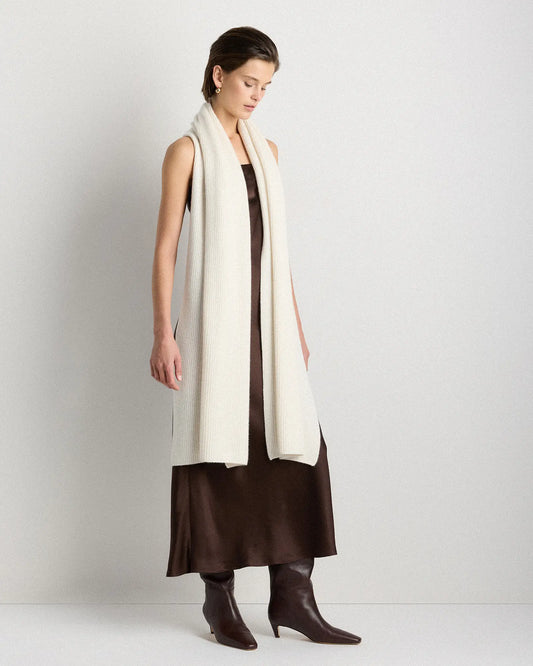 Mongolian Cashmere Ribbed Wrap - US 5197