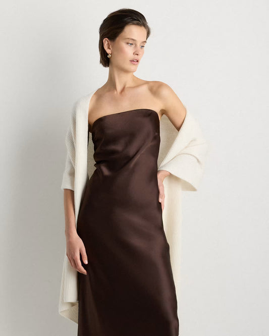 Mongolian Cashmere Ribbed Wrap - US 5197
