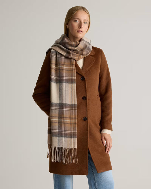 Mongolian Cashmere Tartan Scarf - US 2572