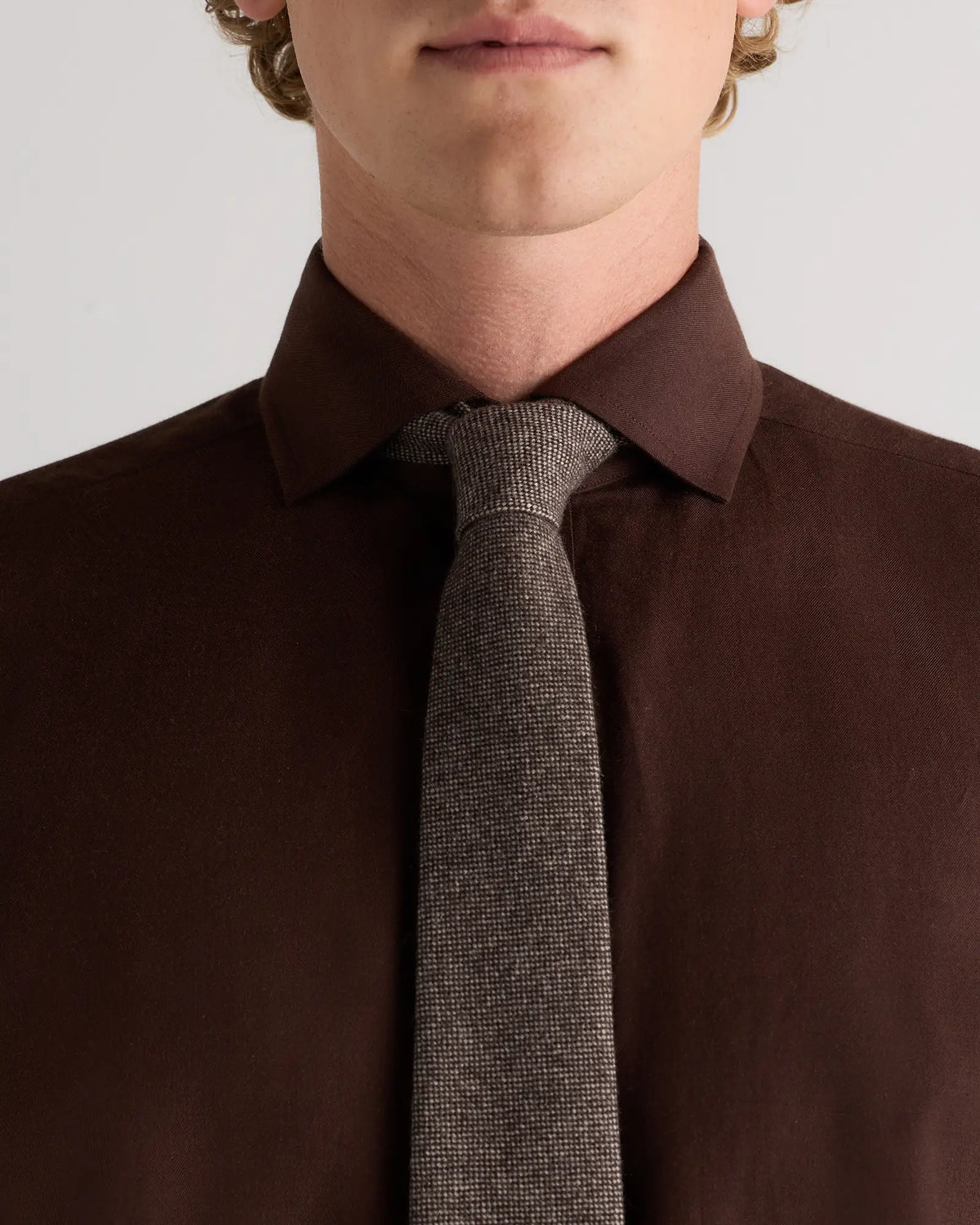 100% Cashmere 3-fold Hand-rolled Tie - US 4736