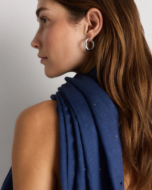Crystal Embellished Featherweight Cashmere Silk Wrap - US 8095