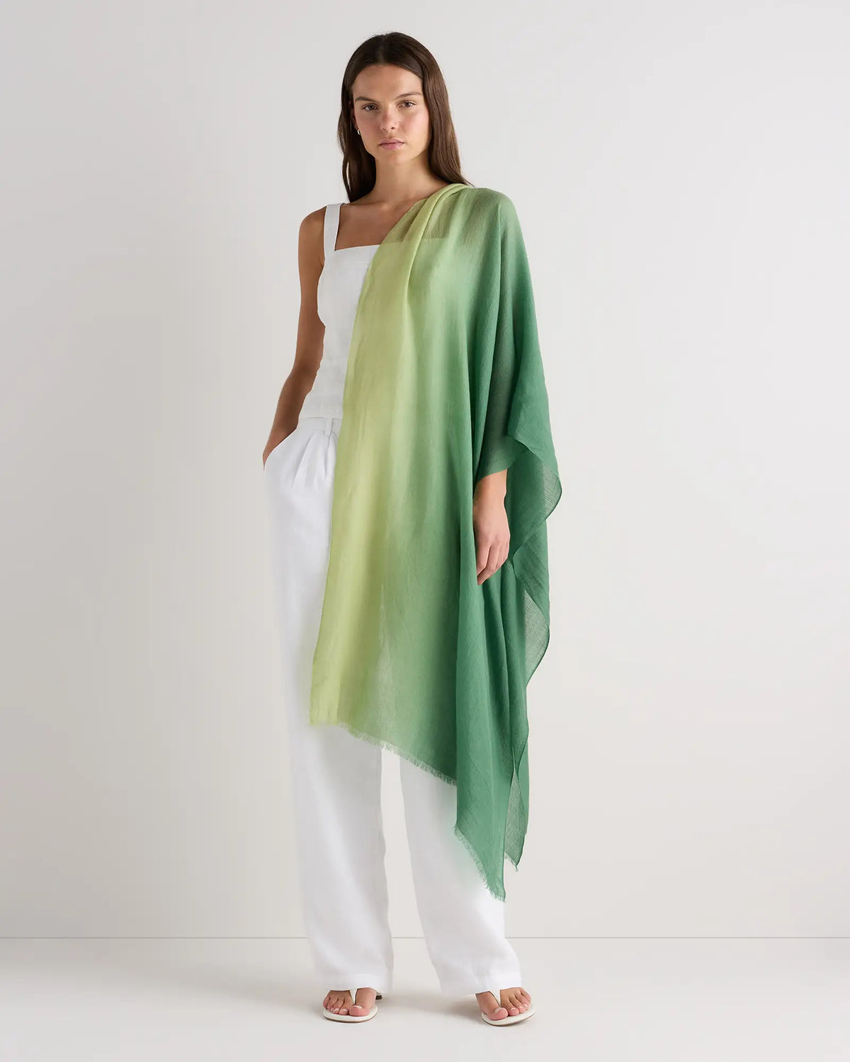 Featherweight Merino Wool Dip-Dye Scarf - US 2020