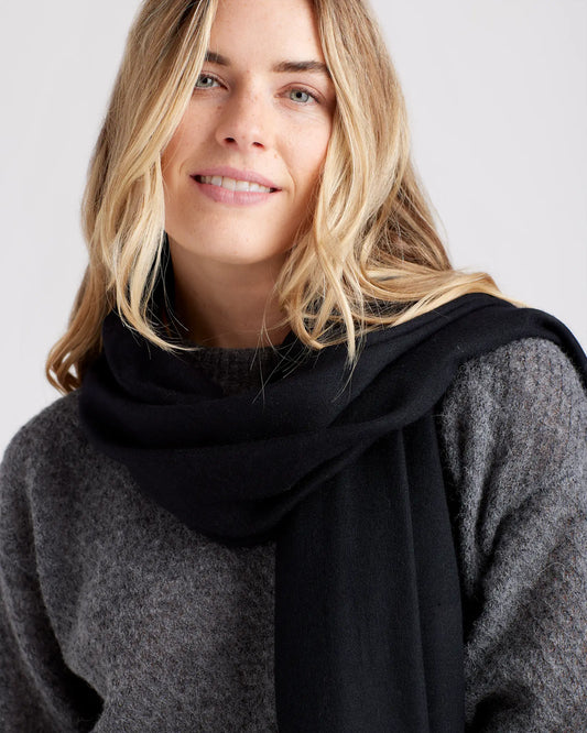 Featherweight Cashmere Silk Frayed Edge Scarf - US 0837