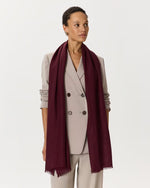 Featherweight Cashmere Silk Frayed Edge Scarf - US 0385