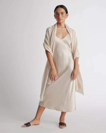 Featherweight Cashmere Silk Frayed Edge Scarf - US 9309