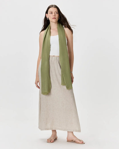 Featherweight Cashmere Silk Frayed Edge Scarf - US 6782