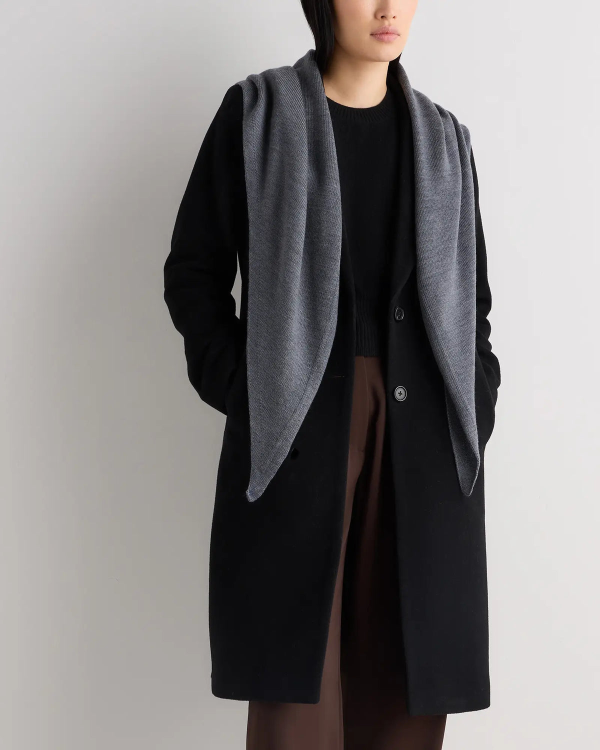 100% Merino Wool Large Triangle Scarf - US 9613