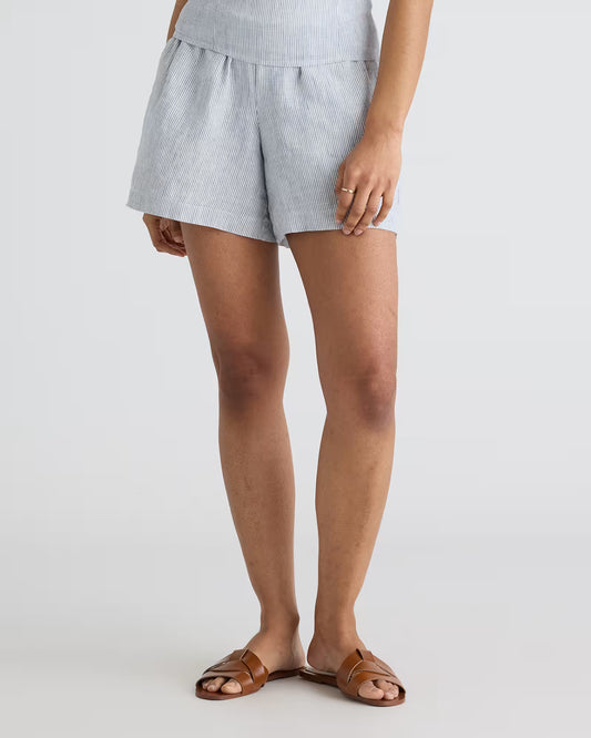 100% European Linen High Waisted Shorts - US 8576