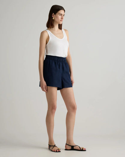 100% European Linen High Waisted Shorts - US 6983