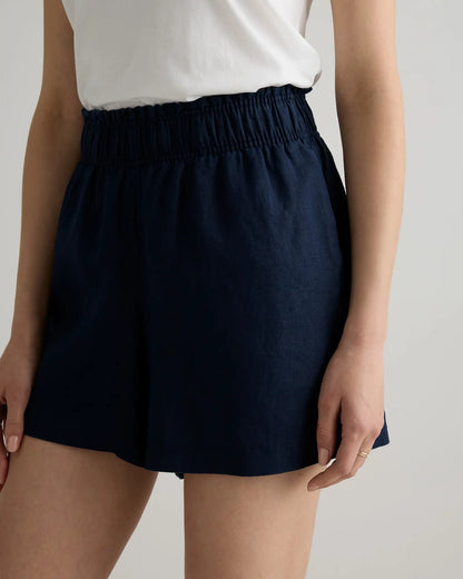 100% European Linen High Waisted Shorts - US 6983