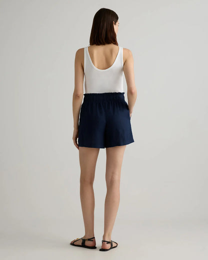 100% European Linen High Waisted Shorts - US 6983