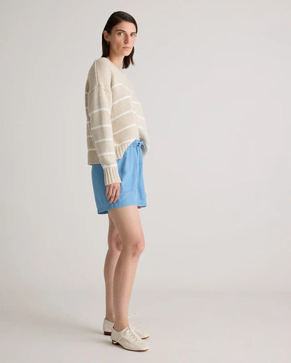 Pull-On Tencel Chambray Shorts - US 0538