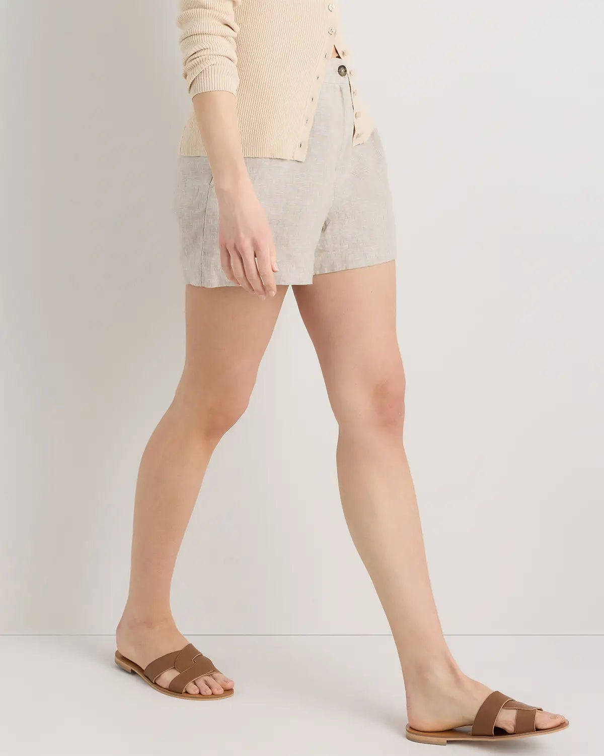 100% European Linen Trouser Shorts - US 4497