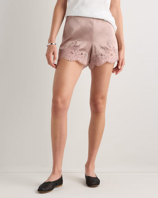 100% Washable Silk Lace Shorts - US 1076