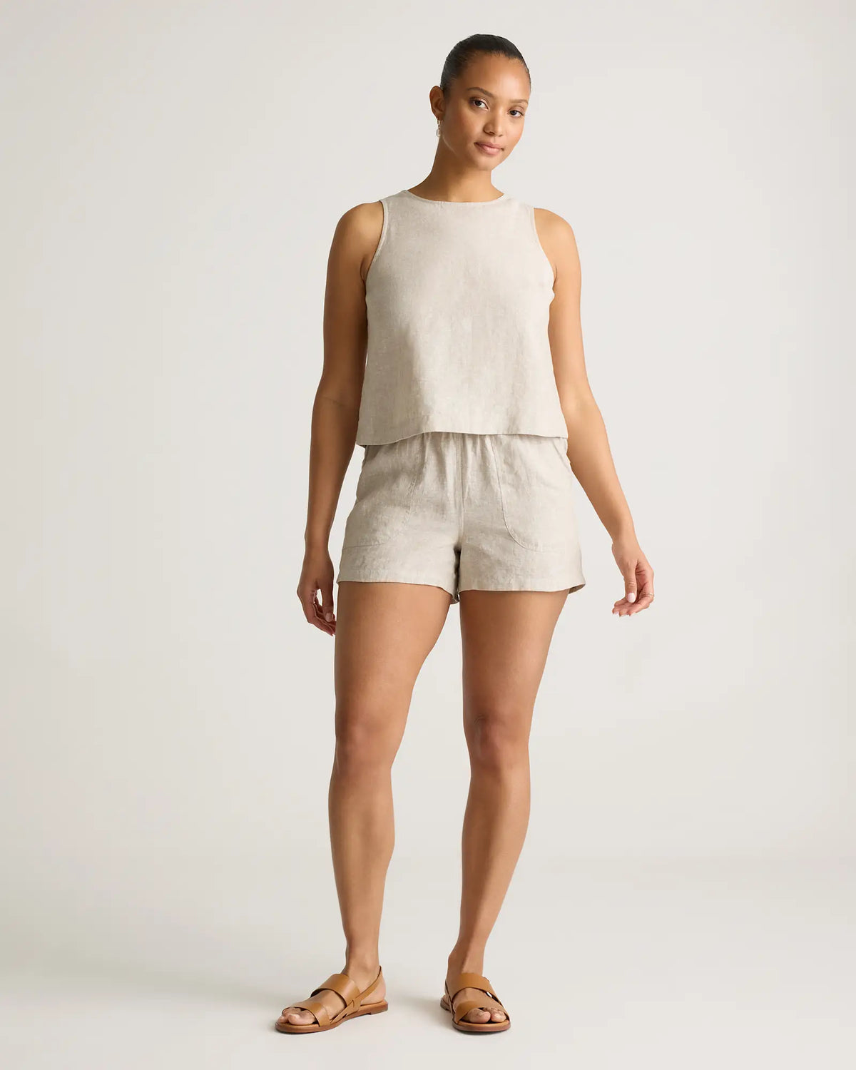 100% European Linen Shorts - US 0100