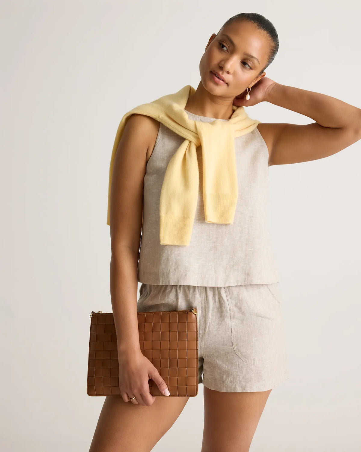 100% European Linen Shorts - US 0100