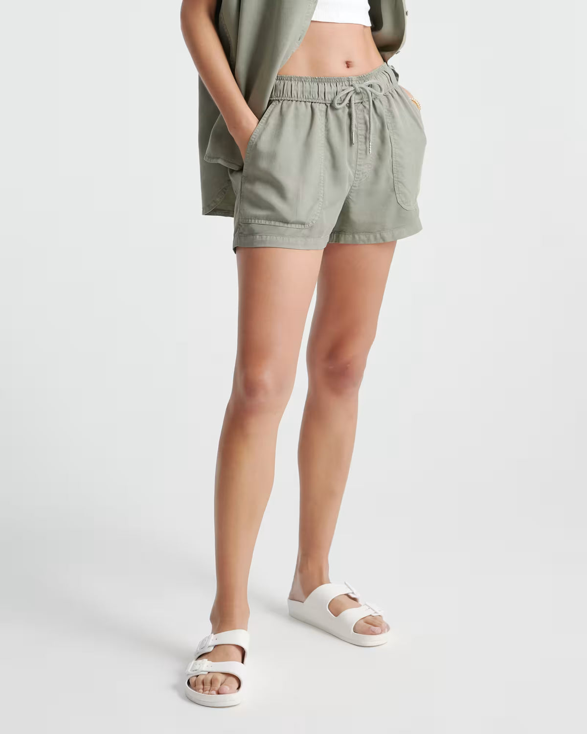 Vintage Wash Tencel Utility Shorts - US 6987