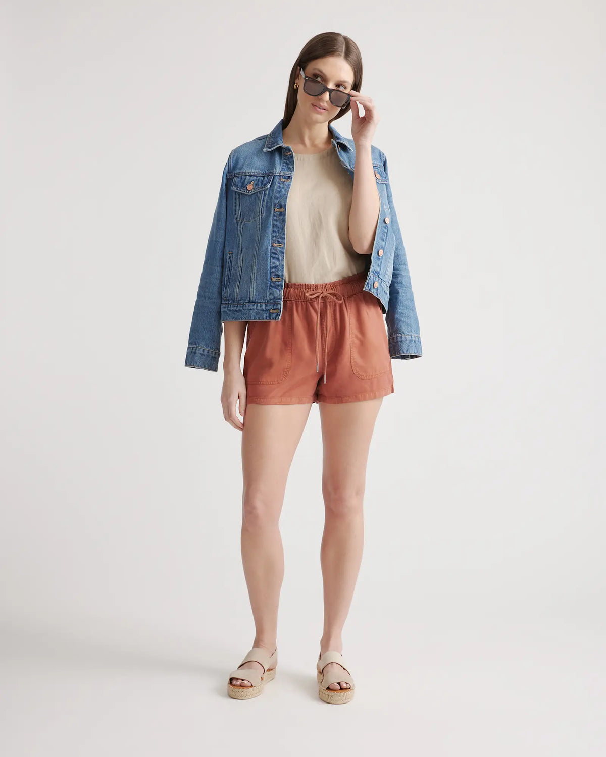 Vintage Wash Tencel Utility Shorts - US 1714
