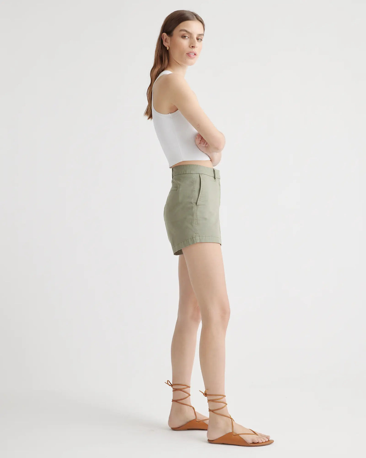 Organic Stretch Cotton Chino Shorts - US 5517