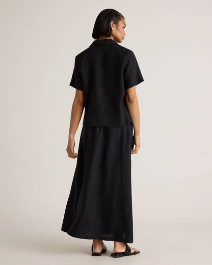 100% European Linen Maxi Skirt - US 7361