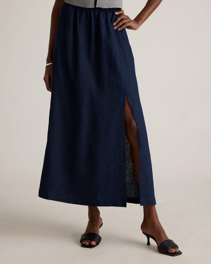 100% European Linen Maxi Skirt - US 2558