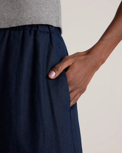 100% European Linen Maxi Skirt - US 2558